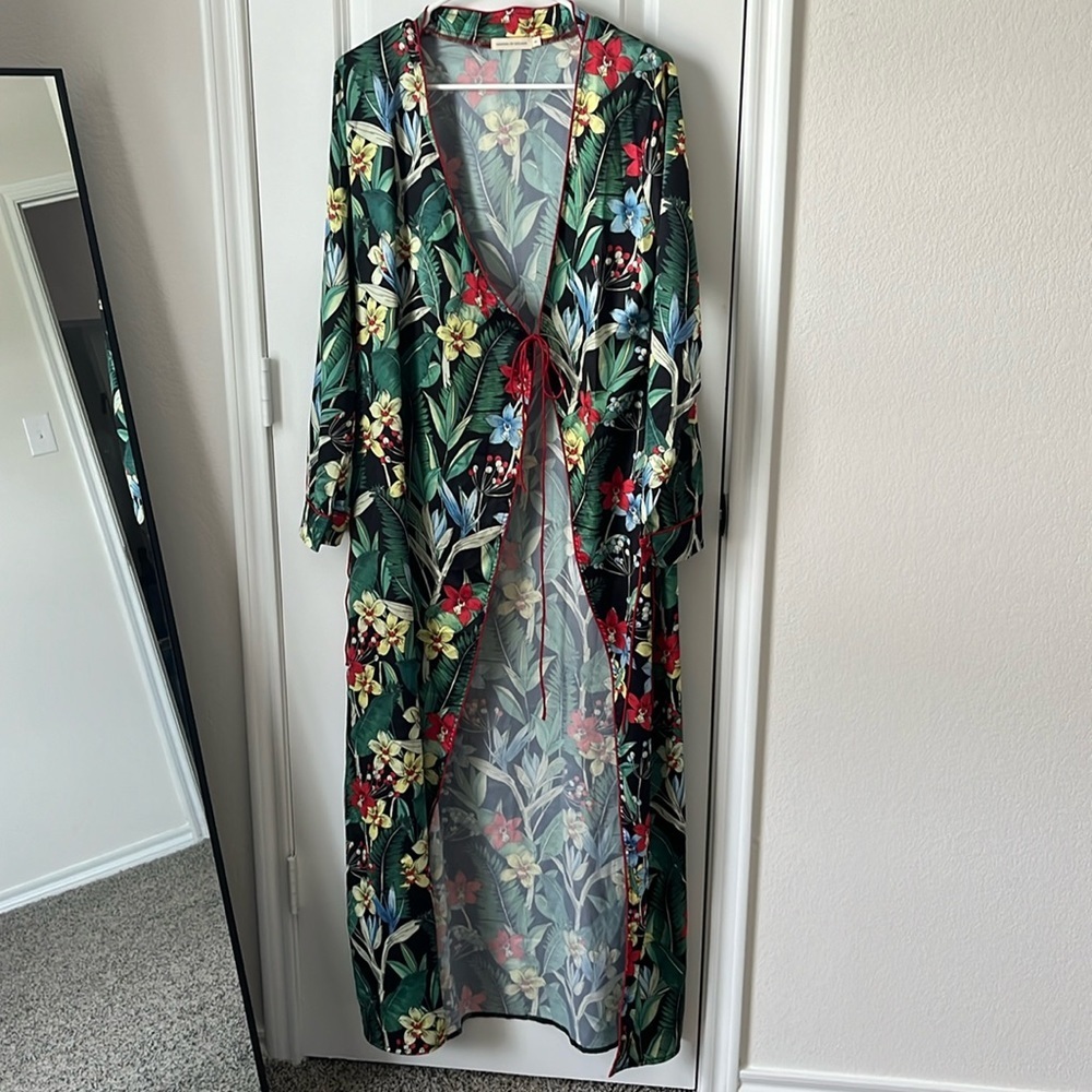 Long Floral Duster - M